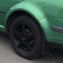 VW alloys for sale all 4, 195/65/15 tyres all with good tread, no damages to tyres or wheels the green sticker can be just pealed off, all hold air only selling as upgrading pcd is 5x100 will fit bora and golf and more wanting £70... can deliver depending on area