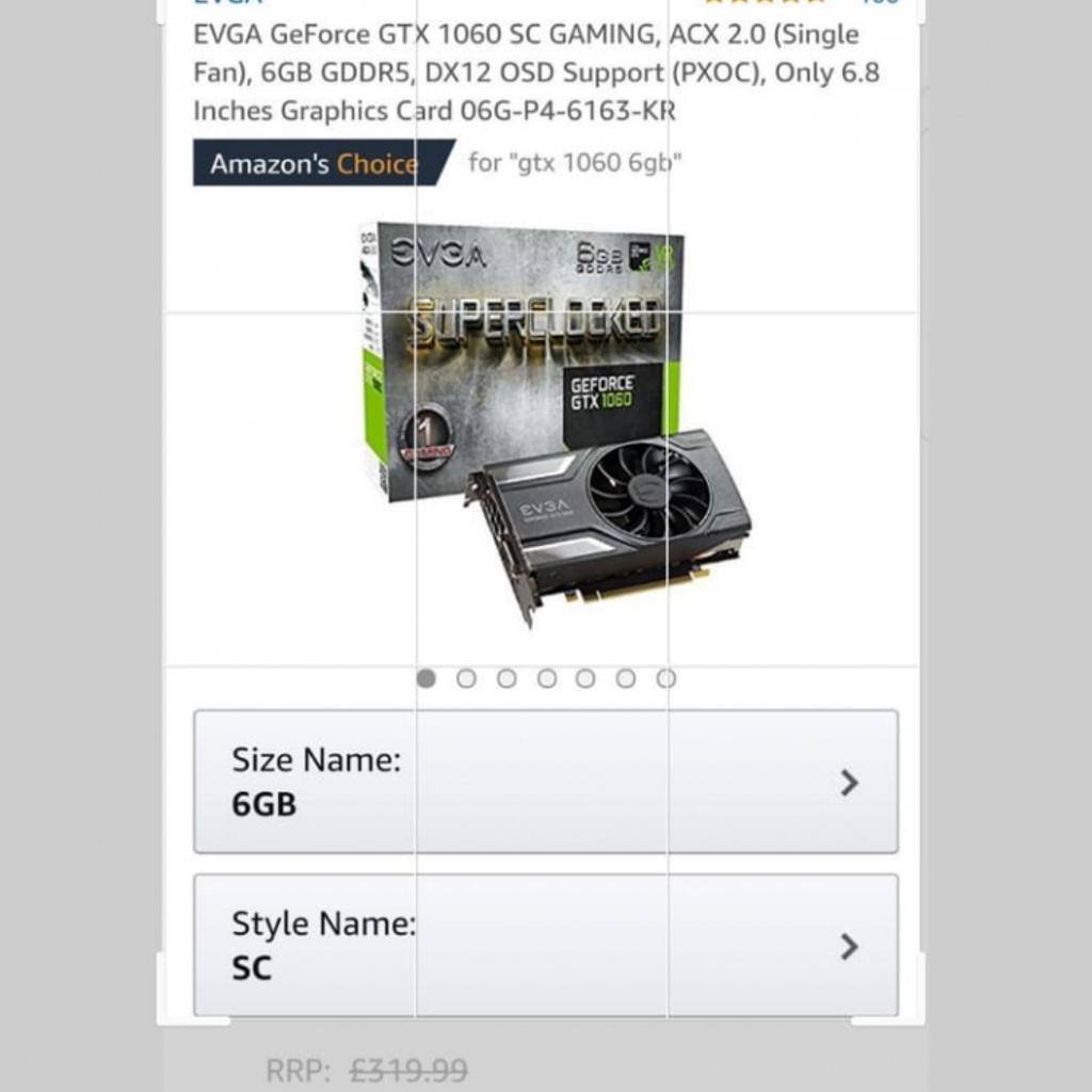 EVGA NVIDIA GeForce GTX 1060 6GB GDDR5 Graphics Card - ‎06G-P4-6163-KR for  sale online