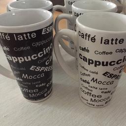 6 große Kaffeebecher für Café Latte, Capuccino usw. (ca 400 ml)

3 schwarze und 3 weiße

Privatverkauf