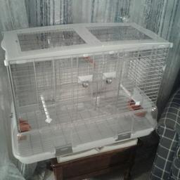 30 x 16 x 22 inches.   I took these measurements from the base of the cage as it is slightly bigger than the top.
Includes food, water bowls and 3 perches.
Good, tough quality.
Collection only from Rothwell.
It is also listed on other sites.
Thanks for looking. x