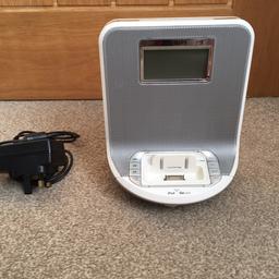Philips ipod/ iPhone docking station with alarm and radio. Used but in very good condition
