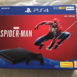 I have for sale a Sony PlayStation 4 (1TB) spiderman edition console. Comes complete with 2 controllers, brand new leads and Spider-Man.