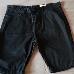 men's size 38 BNWOT black soft denim shorts demin&co