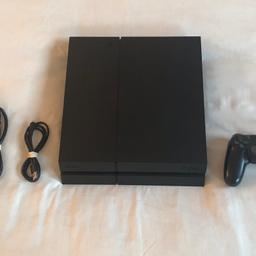 I have for sale a refurbished PlayStation 4.
(Cleaned & serviced inside and outside.)
This has a hard drive capacity of 500GB.
Comes with an official V2 PlayStation 4 controller and brand new hdmi lead, power supply and micro usb lead for the PS4 controller. Console is in mint condition.

SERIOUS BUYERS ONLY
NO TIME WASTERS
PRICE IS FINAL
POSTAGE & PAYPAL IS AVAILABLE
THANK YOU FOR LOOKING.