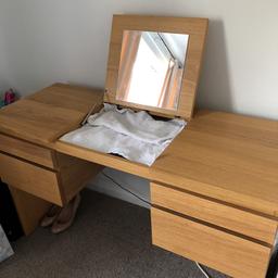 IKEA dressing table four draw and flip up vanity mirror height 77 cm / width 125 cm / depth 50 cm