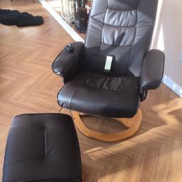 Multi-position massage chair and footstool Excellent condition