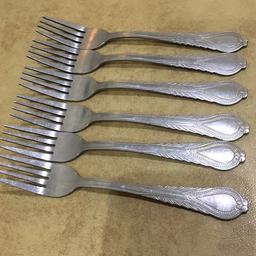 6 Desert forks, 14cm