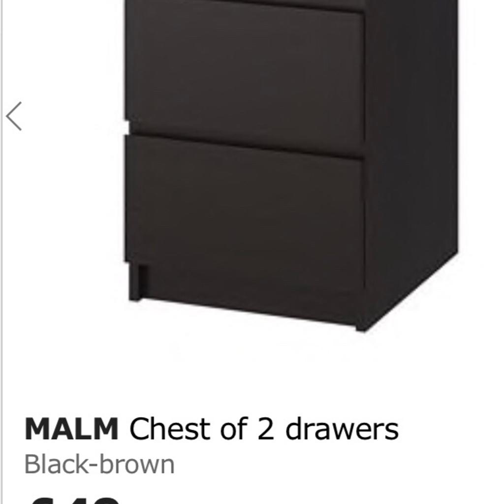 Ikea Malm 2 drawer bedside table in NE12 North Tyneside for £20.00 for