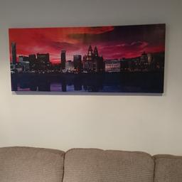 Lovely canvas print of the Liverpool waterfront £6, collection only Wirral.