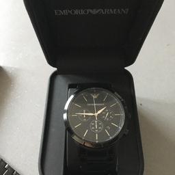 This watch is 12 months old. Is fab condition because he kept it immaculate. The clasp sometimes doesn’t shut the first time but you can buy these off eBay for £10.
Does have some
Marks on but not noticeable. Really nice watch u get the box and the certificate of authenticity. Also I still have the extra links for it.
Make me an sensible offer....
Also can be picked up or dropped off in a reasonable distance
Has a small mark on glass you can see it on second photo