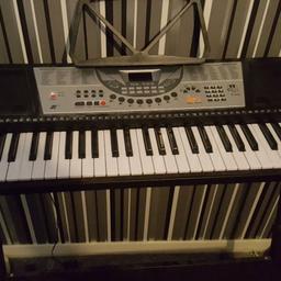I bought my son keyboard year ago and it's never been used so looking to sell it so he can buy something he will use comes with stand and also have a book
