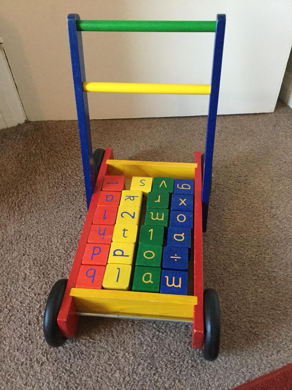 Wooden Block Baby Walker in HP12 Wycombe for £5.00 for sale | Shpock