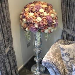 Large vase and flower arrangement open to offers