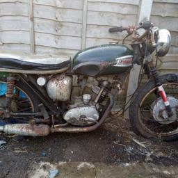 A classic British 200cc motorcycle in need of a decent home and restoration by someone with the time, skills, knowledge and enthusiasm. Prefer a buyer who will get her back on the road. No V5. Quick sale, buyer collects.