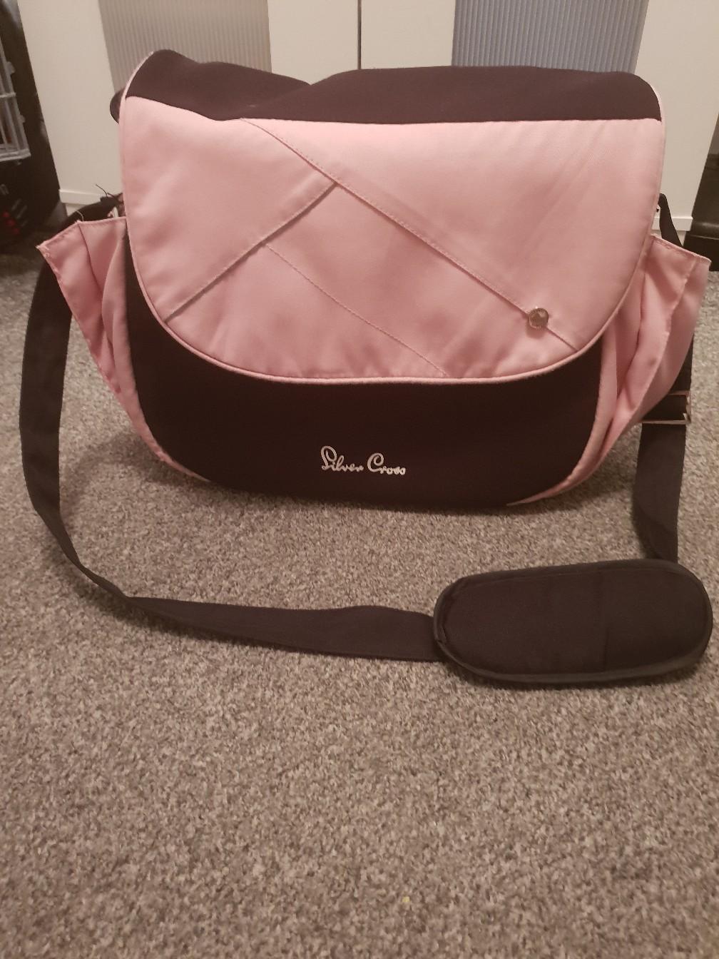 Silver cross discount changing bag pink