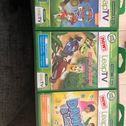 3 games for leap tv excellent condition 

Paw patrol 
Kart racing 
Dance and learn

Price is for all 3