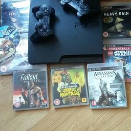 ready to play comes with all the Games shown and about 6 Games on the console with 2 duelshock all packed in plain box 
morecambe collection
