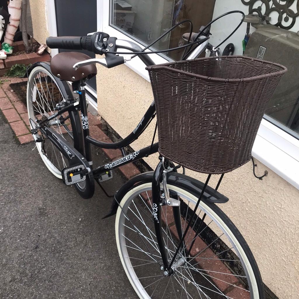 traditional ladies bike with basket