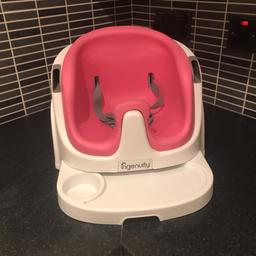 Pink ingenuity chair with tray and straps great condition