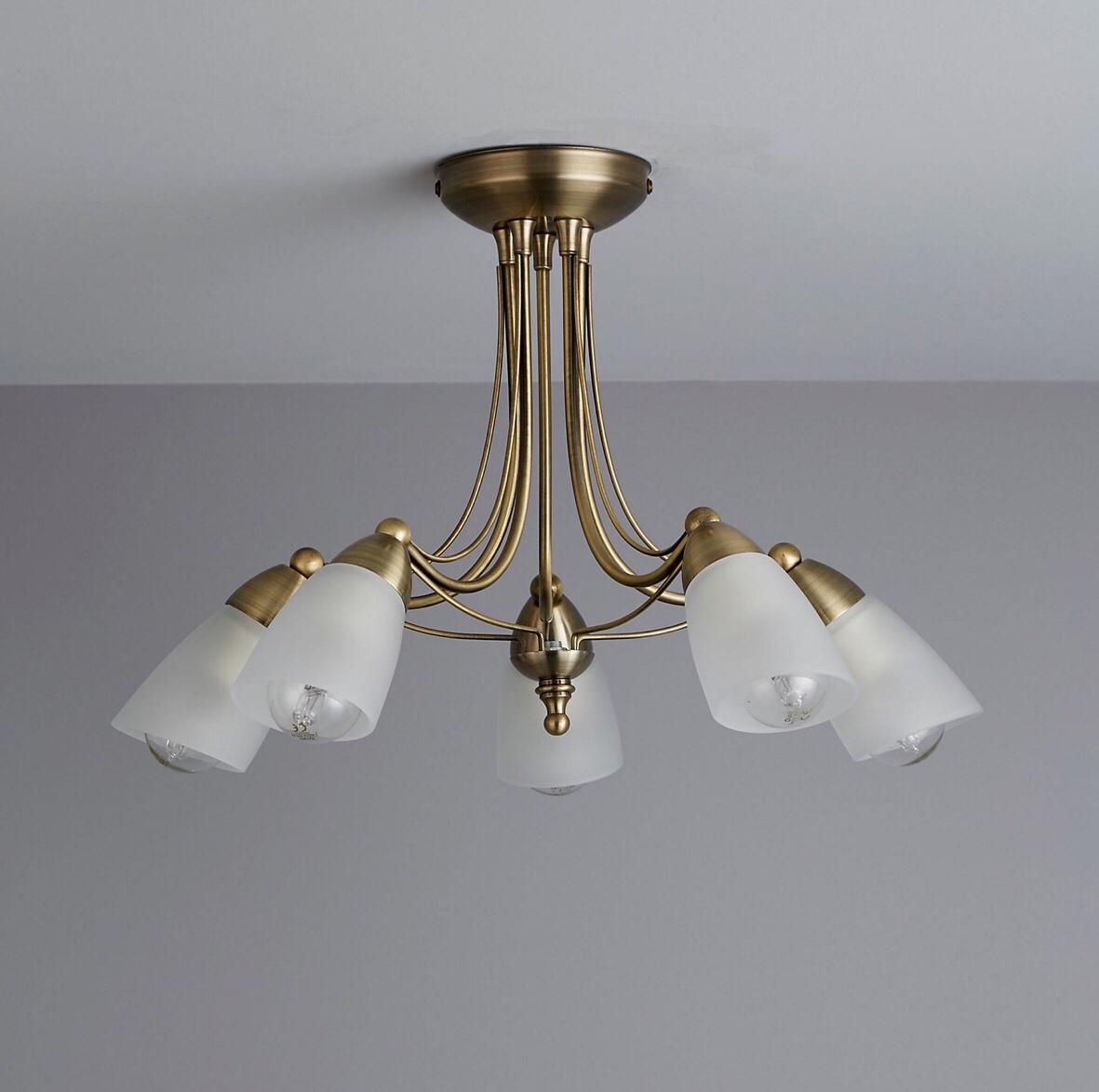 Antique Brass Ceiling Light B Q | Shelly Lighting