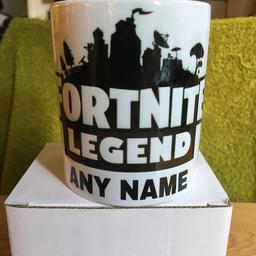 Personalised with any Name
Great for all Fortnite Gaming fans
Local Pick up
Mineral Street SE18
Can post via Royal Mail extra £2.95
PAYMENT required before I print the mug, you can pay via Bank Transfer or a card payment in person before printing.
If you wish to pay with PayPal please order from my website
www.londonmugstudio.co.uk