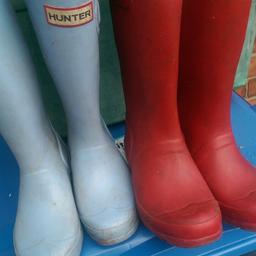 both pairs hunters kids wellies , good condition only worn a few times come from a smoke free home buyer must collect ten pound each pair