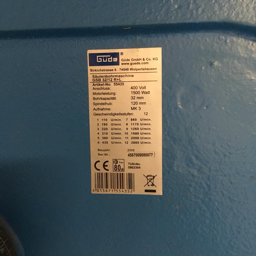 Säulenbohrmaschine GSB 32 in 2560 Gemeinde Berndorf for €450.00 for ...