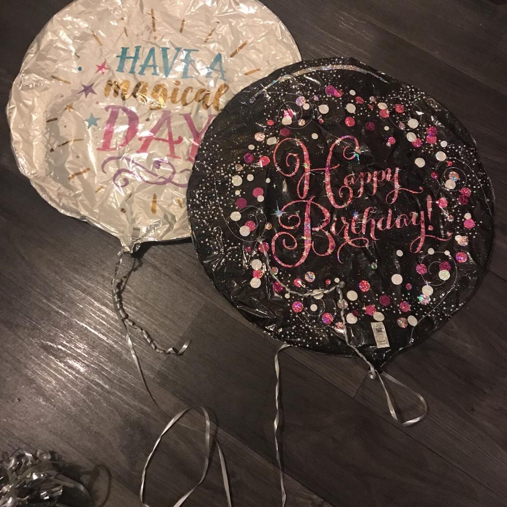2x Helium Foil “Have A magical DAY” & “Happy Birthday” Balloons with weight. Perfect for BirthdayParty Decorations

Condition: USED. Only used once, still In perfect working order. No holes, tears or rips. Just needs helium.