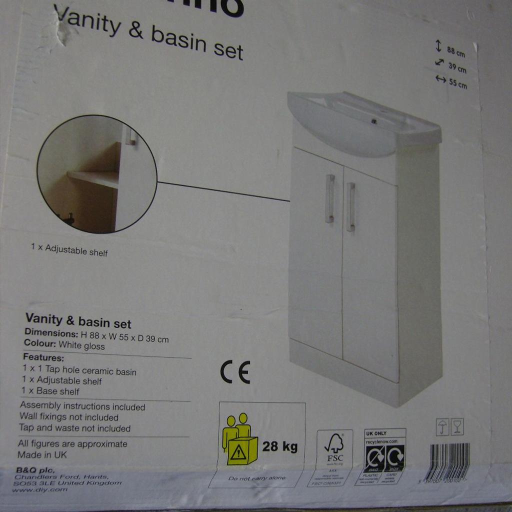 Ardenno Vanity Unit & Basin Set. New in Box. in S2 Sheffield for £49.99