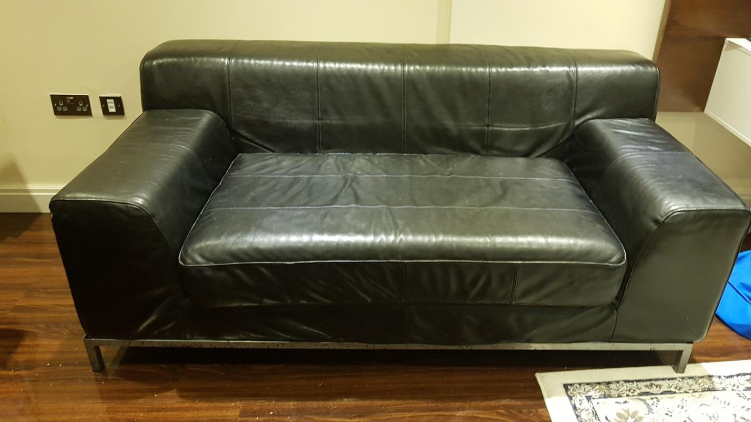Ikea Kramfors 2 seater Brown Leather Sofa in HA3 London for £35.00 for sale Shpock