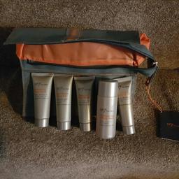brand new number 7 men's gift bag including facial washes  and creams travel size
