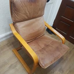 Single designer leather chair, Very comfy and bounces slightly, Very relaxing. Selling due to house move otherwise I'd keep it!

Thanks