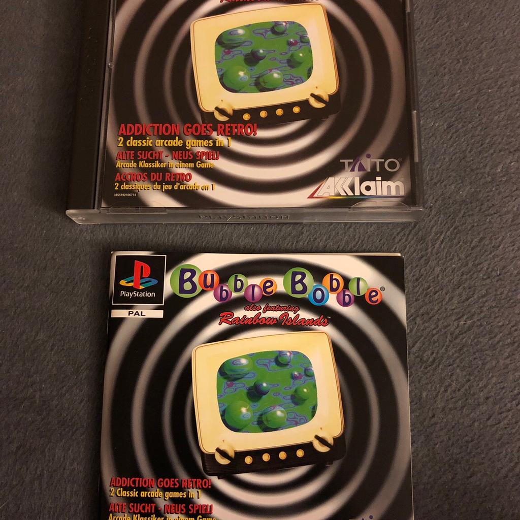 Ps1 Sony PlayStation 1 Bubble Bobble Also Featuring Rainbow