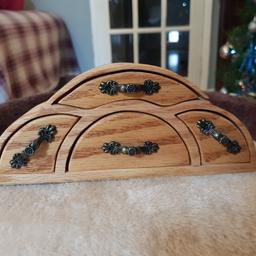 very nice handmade and own design jewellery box made with solid wood four draws