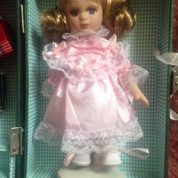 Comes in a presentation box, clip on box has broken however other than that doll is in perfect condition.
Comes with two outfits.
Certificate of authenticity enclosed
Can post if required - will need to check cost, can deliver locally for a small charge.