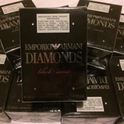 These are genuine sealed bottles emporio Armani diamonds black carat 50ml edp £15 each see pics of boxes for what you'll receive I have plenty available collection only