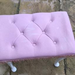 Pink dressing table stool,