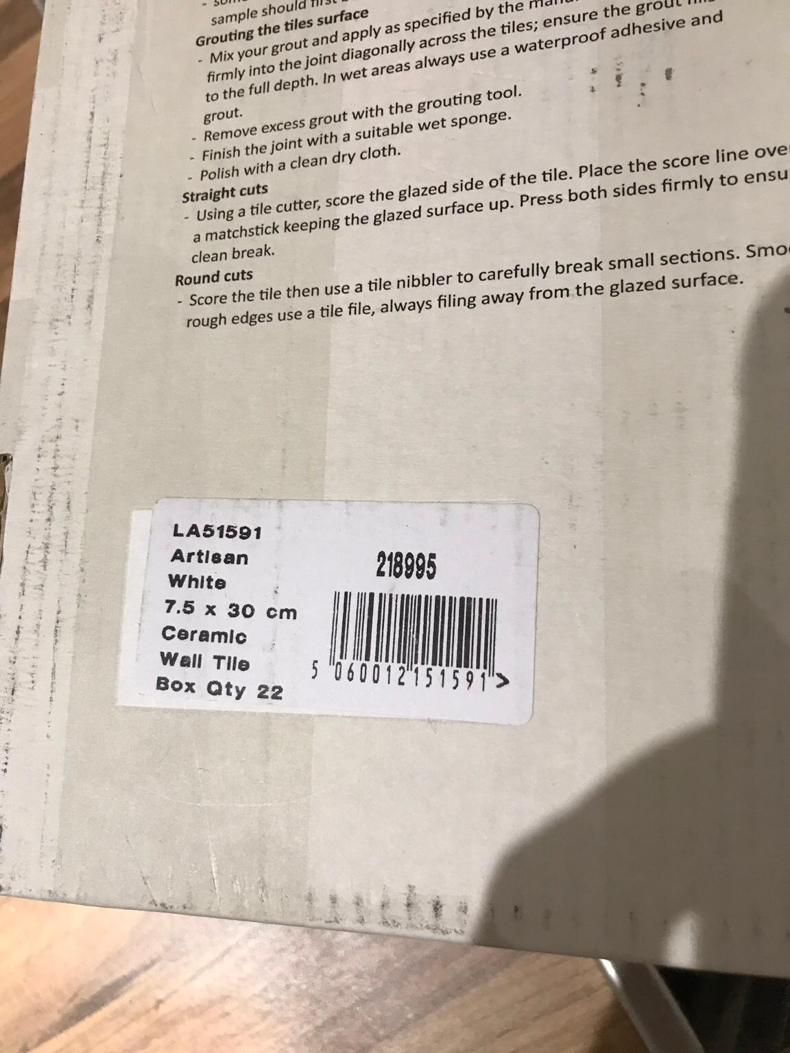 Laura Ashley ceramic tiles 75mm x 300mm in NN3 Northampton for £20.00