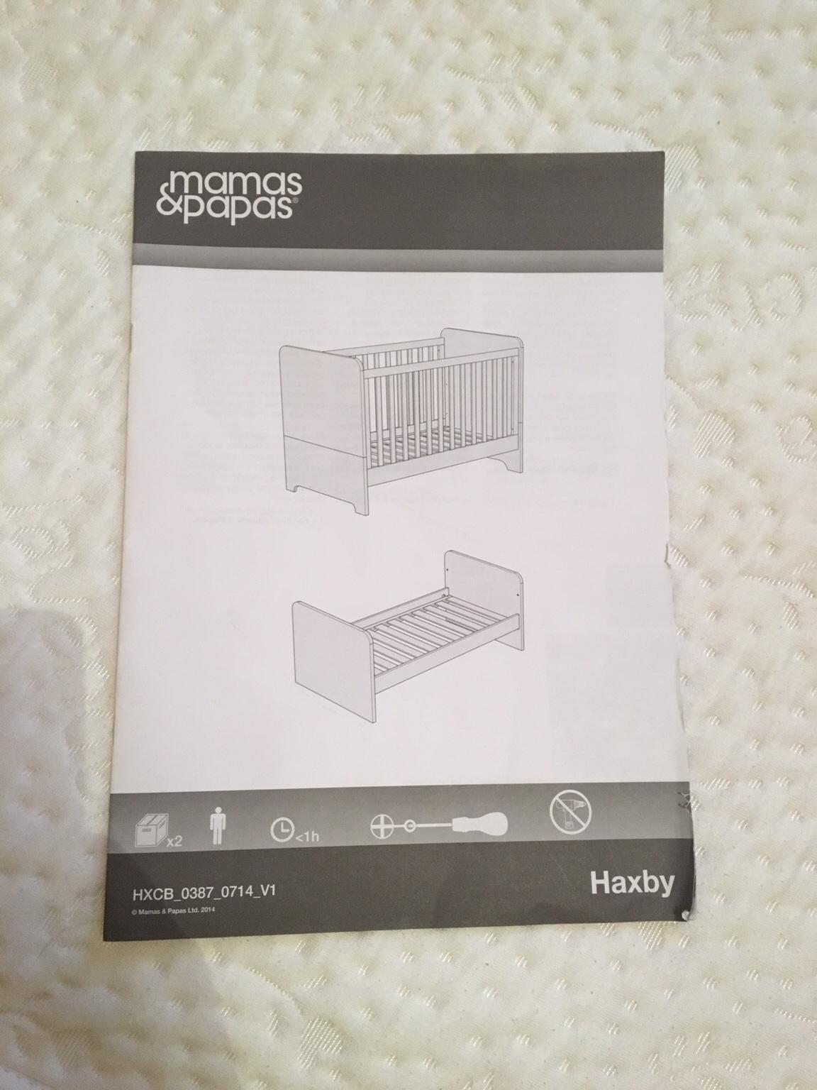 Mamas and papas sales haxby cot bed instructions