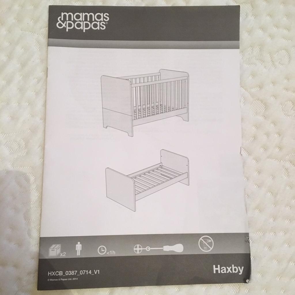 Mamas and papas sales haxby cot bed instructions