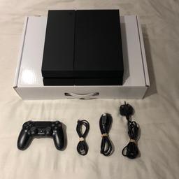 I have for sale a Sony PlayStation 4. It has a hard drive space of 500GB. It is in mint condition and everything is working perfectly. This comes with brand new leads and an official PlayStation 4 controller.
comes complete in a PS4 white box in good condition. 

Postage, Delivery,
Collection is available.

Would make a great Xmas present. 

STRICTLY NO TIME WASTERS
PRICE IS FAIR & FINAL.
SERIOUS BUYERS ARE WELCOME.