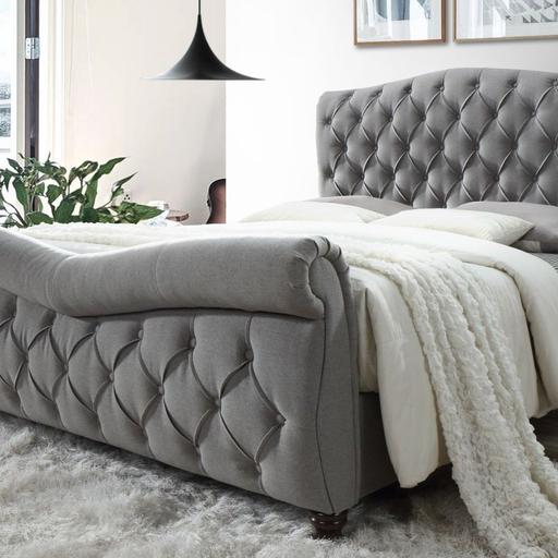 Buy & Sell West Yorkshire Kirklees - Photos for FLORENCE CHESTERFIELD STYLE BED IN GREY NEW