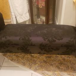 black chaise in lovely condition