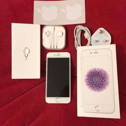 iPhone 6 open to all networks in silver / white , comes with box , brand new head phones , charger ,  screen protector,pin and apple stickers ect , immaculate phone , perfect Christmas present , re set to factory’ settings collection from B33, selling due to An upgrade