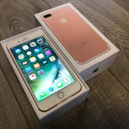 Here we have my iPhone 7 Plus, 128gb in gold and unlocked ready for your network. Only selling as I got an upgrade. 
The phone is in good condition, always had a case and screen protector on it from new. 
In the box is the original instructions, charger & lead
CALL ; 07427135635