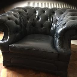 STUNNING LARGE COMFY LEATHER CHESTERFIELD SAXON CLUB CHAIR.
NO RIPS, TEARS, OR CRACKED LEATHER, ITS IS BEAUTIFULLY SOFT AND WORN IN THROUGH REGULAR FEEDING THE LEATHER. Bought recently but doesn't fit with my other furniture £130 ono