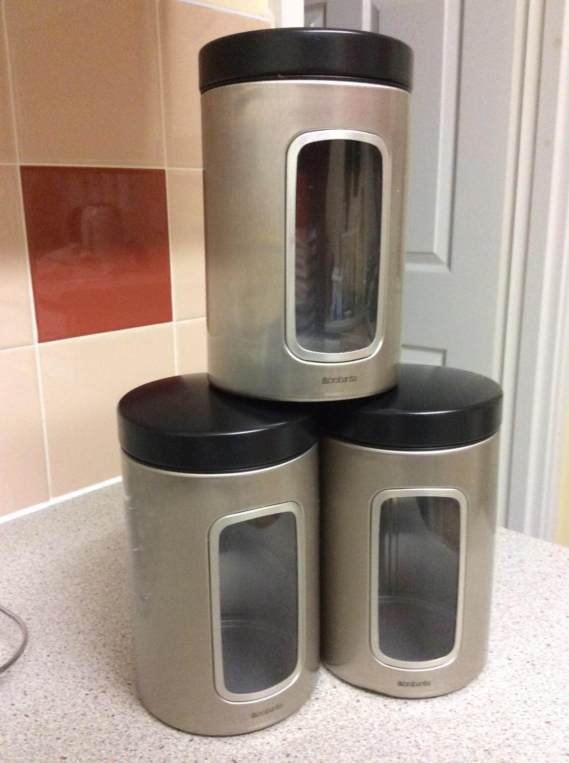 Set Of 3 Brabantia Storage Canisters in B31 Birmingham for £5.00 for