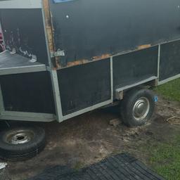 box trailer for sale used for carboots .it has a side opening. & back no longer needed. needs some TLC