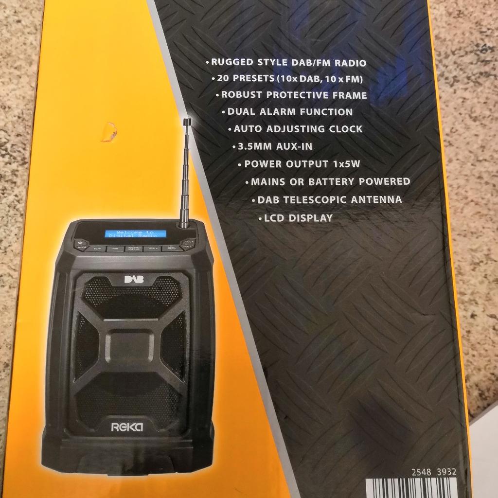 Reka Rugged DAB Radio with Bluetooth in OL16 Rochdale for £20.00 for