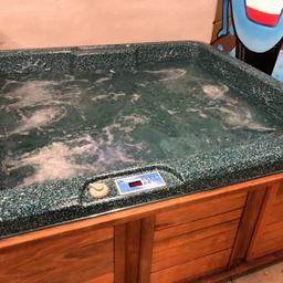 Model - Gulf Coast hot tub 

Hot Tub Specification; 

Electrics - 32 Amp electrics suggested.

Approx Size in inches- w78.5  x d 73 x h 29. 

Tub has just received full inspection and service. 

Lounger Seat 

Cover.

Assortment of different types of jets to help with massage, chrome in colour.

LED Light

Collection access is very good and we can help assist in loading the hot tub on your vehicle, providing you have a sufficient vehicle to take the size and weight of the hot tub.